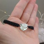 "Bagoly" makramé - ezüst karkötő