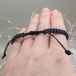 "Bagoly" makramé - ezüst karkötő