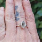 "Nature details - Herkimer gyémánt" ezüst gyűrű