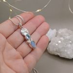 "Luna - Topáz - Holdkő" ezüst amulett