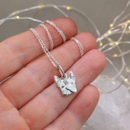 "Kiskedvencek - Francia bulldog" - ezüst charm