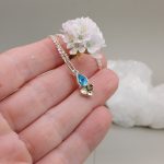 "Belső egyensúly" - kézzel készült ezüst és arany amulett topázzal