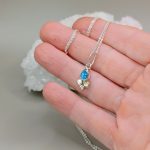 "Belső egyensúly" - kézzel készült ezüst és arany amulett topázzal