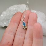 "Belső egyensúly" - kézzel készült ezüst és arany amulett topázzal