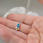 "Belső egyensúly" - kézzel készült ezüst és arany amulett topázzal