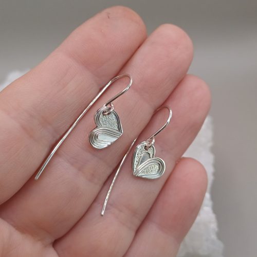 "Szívedbe zárva"  ezüst fülbevaló