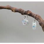 "Nature Details - Erdő és patak párbeszéde" - asszimetrikus ezüst fülbevaló