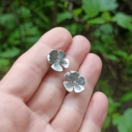 "Virág" ezüst fülbevaló