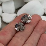 "Virág" ezüst fülbevaló