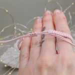 "Lajhár" makramé - ezüst karkötő