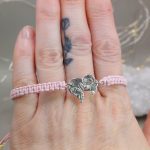 "Lajhár" makramé - ezüst karkötő