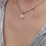 "Nature details - Tsavorit"  kézzel készült ezüst medál