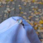 "Nature details - Csillagok közt" opál ezüst gyűrű
