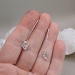 "Nature Details - Herkimer gyémánt" ezüst fülbevaló