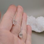 "Nature Details - Herkimer gyémánt" ezüst fülbevaló