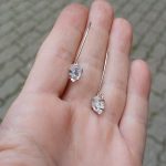 "Nature Details - Herkimer gyémánt" ezüst fülbevaló
