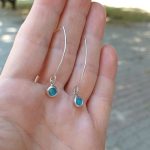 "Nature details - Kalcedon" ezüst fülbevaló