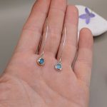 "Nature details - Kalcedon" ezüst fülbevaló