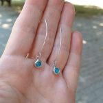 "Nature details - Kalcedon" ezüst fülbevaló