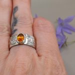 "Nature details - Tűzopál" ezüst gyűrű