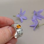 "Nature details - Tűzopál" ezüst gyűrű