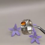 "Nature details - Tűzopál" ezüst gyűrű