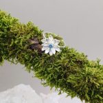 "Nature Details - Havasi gyopár" - kézzel készült ezüst gyűrű akvamarinnal