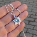 "Nature Details - A belső béke virága" - ametiszt ezüst amulett