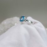 "Nature Details - Égi szellő" - kézzel készült ezüst gyűrű topázzal