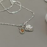 "Nature details - Opál és réti virág" ezüst charm