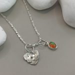 "Nature details - Opál és réti virág" ezüst charm