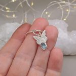 "Megújulás Pillangó -Topázzal" - ezüst amulett