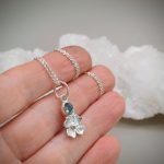 "Nature Details - Tavaszi ébredés" - kézzel készült ezüst amulett turmalinnal