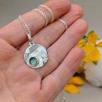"Nature details - kyanite hullámzás" - kézzel készült ezüst medál