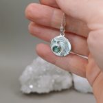 "Nature details - kyanite hullámzás" - kézzel készült ezüst medál