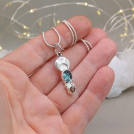 "Luna - Zafír" - ezüst amulett