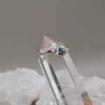 "Nature Details - Aqua Solitaire" ezüst gyűrű