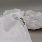 "Nature Details - Aqua Solitaire" ezüst gyűrű