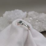 "Nature Details - Aqua Solitaire" ezüst gyűrű