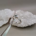"Nature Details - Aqua Solitaire" ezüst gyűrű
