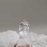 "Nature Details - Aqua Solitaire" ezüst gyűrű
