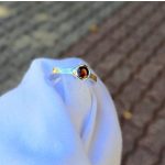 "Tüzes szenvedély" - kézzel vésett ezüst gyűrű rodolit gránáttal