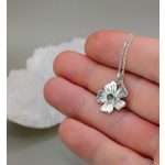 "Szellőrózsa" - kézzel készült ezüst amulett cirkóniával