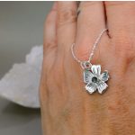 "Szellőrózsa" - kézzel készült ezüst amulett cirkóniával