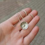 "Nature details - kék hajnal" topáz ezüst medál