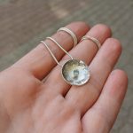 "Nature details - kék hajnal" topáz ezüst medál