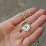 "Nature details - kék hajnal" topáz ezüst medál