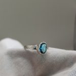 "Nature details - Swiss blue topáz" ezüst gyűrű