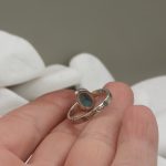 "Nature details - Swiss blue topáz" ezüst gyűrű