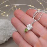 "Luna - Peridot" ezüst amulett